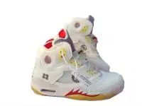 sneaker nike air jordan 5xoff-white hommes sail